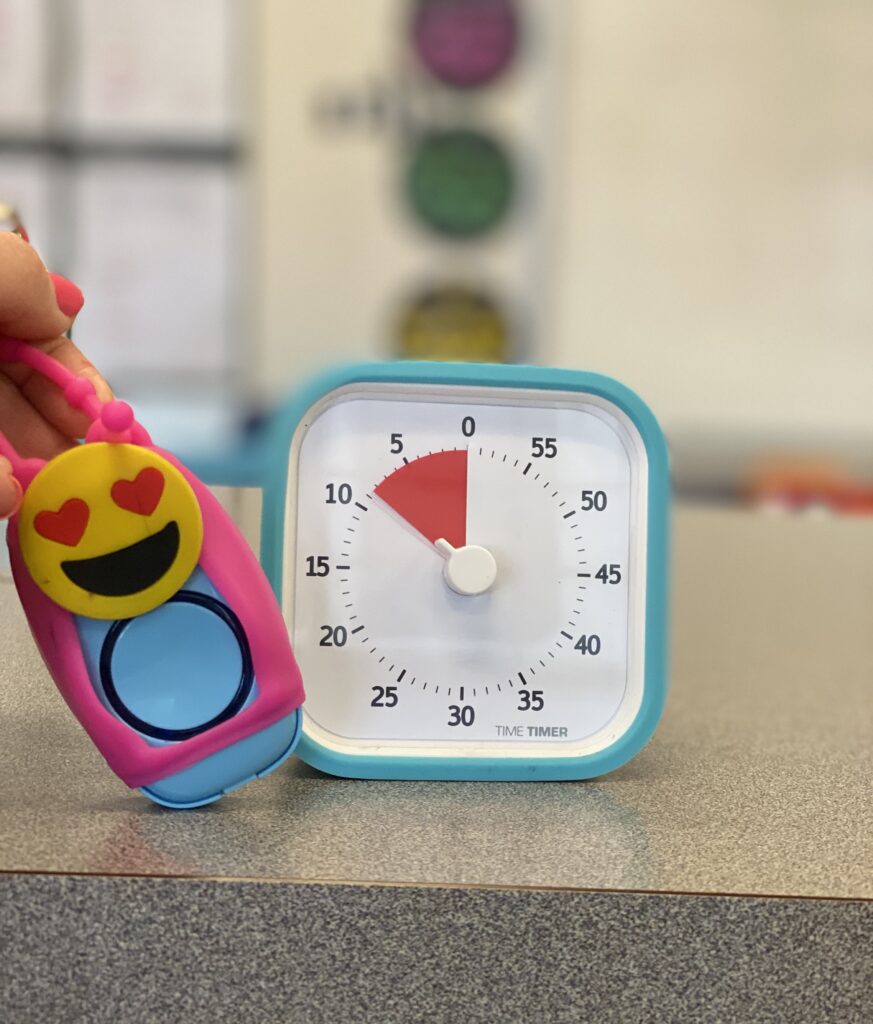 picture of classroom timer and classroom doorbell switch