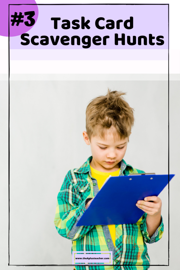 title says # 3 gestures. picture of kid using a clipboard 